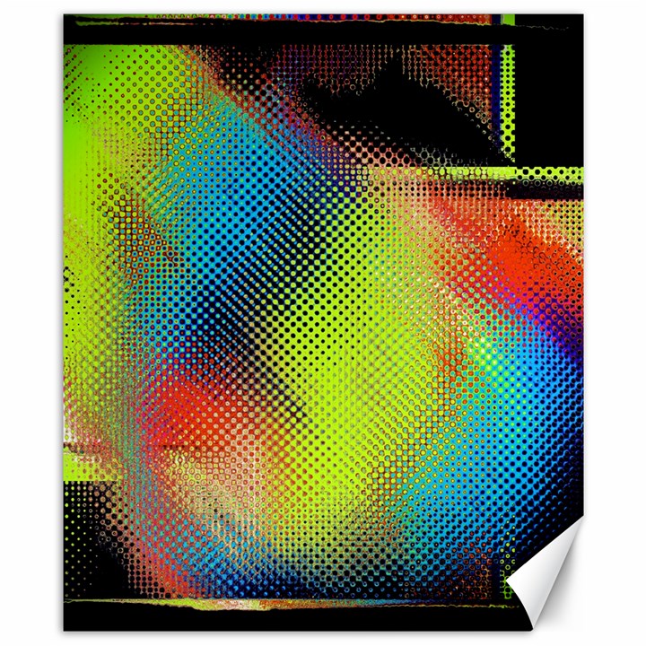 Punctulated Colorful Ground Noise Nervous Sorcery Sight Screen Pattern Canvas 8  x 10 