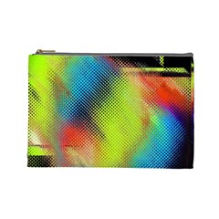 Punctulated Colorful Ground Noise Nervous Sorcery Sight Screen Pattern Cosmetic Bag (large)  by Simbadda