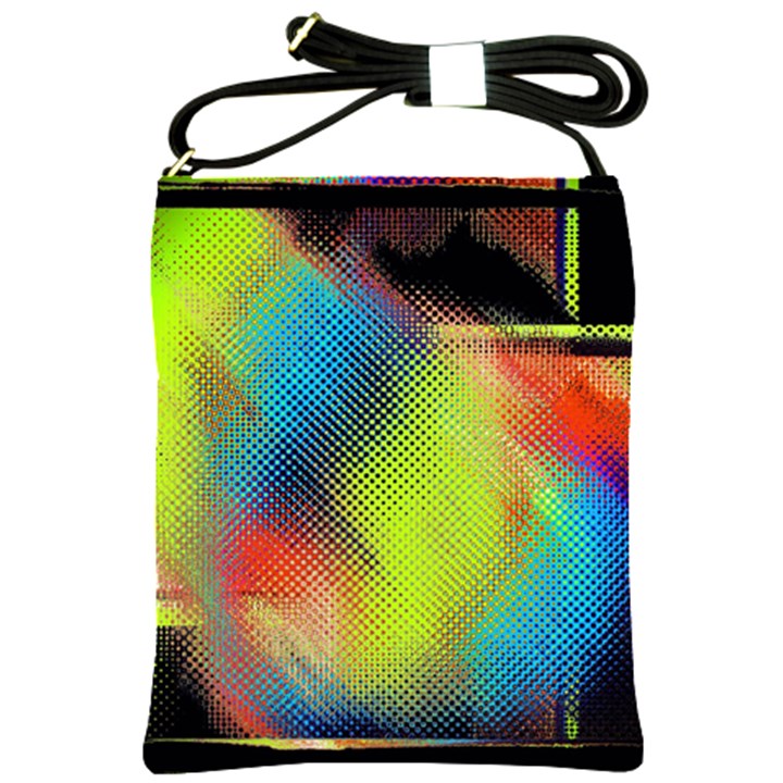 Punctulated Colorful Ground Noise Nervous Sorcery Sight Screen Pattern Shoulder Sling Bags