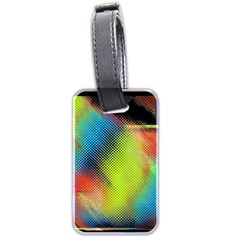 Punctulated Colorful Ground Noise Nervous Sorcery Sight Screen Pattern Luggage Tags (two Sides)