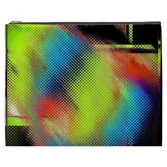 Punctulated Colorful Ground Noise Nervous Sorcery Sight Screen Pattern Cosmetic Bag (xxxl)  by Simbadda
