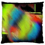 Punctulated Colorful Ground Noise Nervous Sorcery Sight Screen Pattern Large Flano Cushion Case (One Side) Front