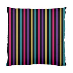 Stripes Colorful Multi Colored Bright Stripes Wallpaper Background Pattern Standard Cushion Case (one Side) by Simbadda