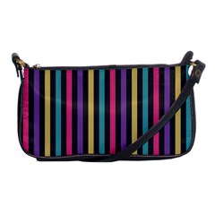 Stripes Colorful Multi Colored Bright Stripes Wallpaper Background Pattern Shoulder Clutch Bags
