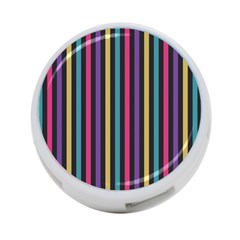 Stripes Colorful Multi Colored Bright Stripes Wallpaper Background Pattern 4-port Usb Hub (two Sides)  by Simbadda