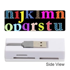 Alphabet Letters Colorful Polka Dots Letters In Lower Case Memory Card Reader (stick)  by Simbadda