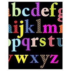 Alphabet Letters Colorful Polka Dots Letters In Lower Case Drawstring Bag (small) by Simbadda