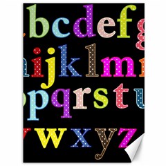 Alphabet Letters Colorful Polka Dots Letters In Lower Case Canvas 36  X 48  