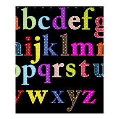 Alphabet Letters Colorful Polka Dots Letters In Lower Case Shower Curtain 60  X 72  (medium)  by Simbadda