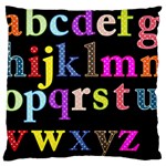 Alphabet Letters Colorful Polka Dots Letters In Lower Case Large Cushion Case (Two Sides) Back