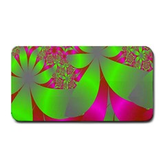 Green And Pink Fractal Medium Bar Mats by Simbadda