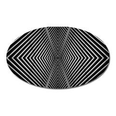 Abstract Of Shutter Lines Oval Magnet
