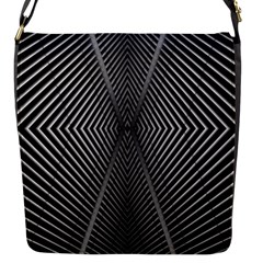 Abstract Of Shutter Lines Flap Messenger Bag (s)