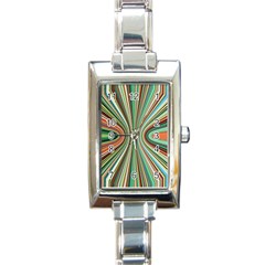 Colorful Spheric Background Rectangle Italian Charm Watch by Simbadda