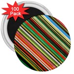 Colorful Stripe Background 3  Magnets (100 pack) Front