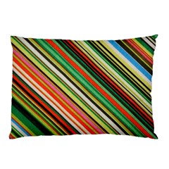 Colorful Stripe Background Pillow Case (two Sides) by Simbadda