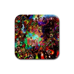 Alien World Digital Computer Graphic Rubber Coaster (square)  by Simbadda