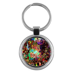 Alien World Digital Computer Graphic Key Chains (round)  by Simbadda