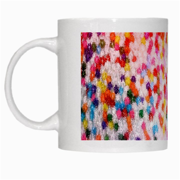 Colorful Colors Digital Pattern White Mugs