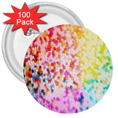Colorful Colors Digital Pattern 3  Buttons (100 Pack)  by Simbadda
