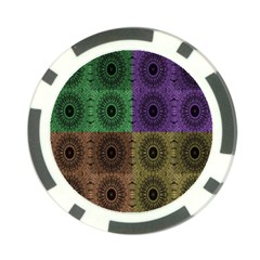 Creative Digital Pattern Computer Graphic Poker Chip Card Guard by Simbadda