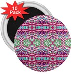 Colorful Seamless Background With Floral Elements 3  Magnets (10 pack)  Front