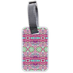 Colorful Seamless Background With Floral Elements Luggage Tags (two Sides) by Simbadda