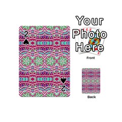 Colorful Seamless Background With Floral Elements Playing Cards 54 (mini)  by Simbadda