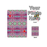 Colorful Seamless Background With Floral Elements Playing Cards 54 (Mini)  Front - Heart7