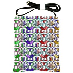 Digital Patterned Ornament Computer Graphic Shoulder Sling Bags by Simbadda