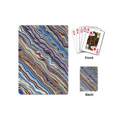 Fractal Waves Background Wallpaper Pattern Playing Cards (mini)  by Simbadda