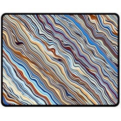 Fractal Waves Background Wallpaper Pattern Double Sided Fleece Blanket (medium)  by Simbadda