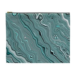 Fractal Waves Background Wallpaper Cosmetic Bag (xl) by Simbadda