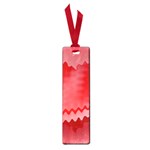 Red Fractal Wavy Heart Small Book Marks Front