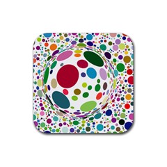 Color Ball Rubber Coaster (square) 