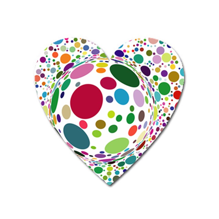 Color Ball Heart Magnet