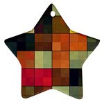 Background With Color Layered Tiling Star Ornament (Two Sides) Back