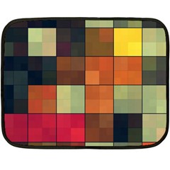 Background With Color Layered Tiling Double Sided Fleece Blanket (mini) 