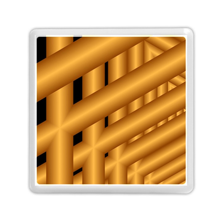 Fractal Background With Gold Pipes Memory Card Reader (Square) 