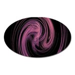 A Pink Purple Swirl Fractal And Flame Style Oval Magnet Front