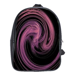 A Pink Purple Swirl Fractal And Flame Style School Bags (xl)  by Simbadda