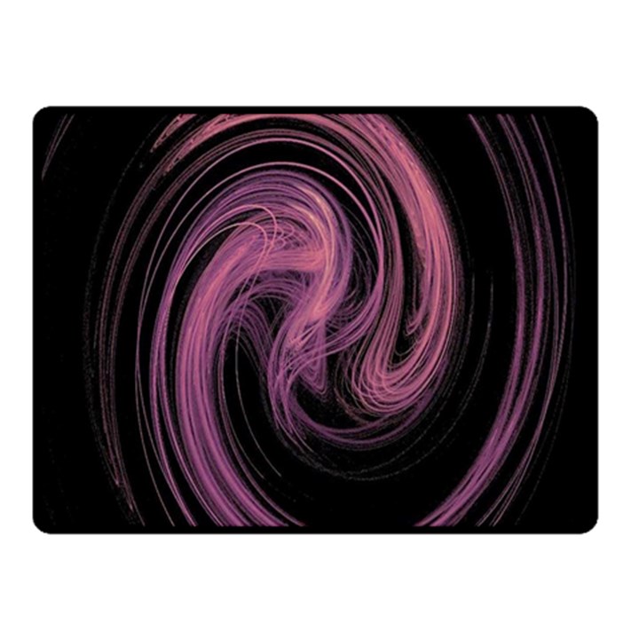 A Pink Purple Swirl Fractal And Flame Style Double Sided Fleece Blanket (Small) 