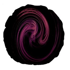 A Pink Purple Swirl Fractal And Flame Style Large 18  Premium Flano Round Cushions by Simbadda