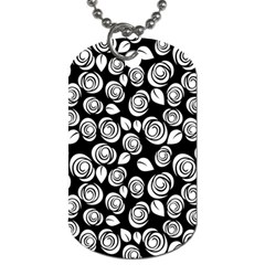 Floral Pattern Dog Tag (one Side) by Valentinaart