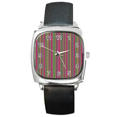 Lines Square Metal Watch