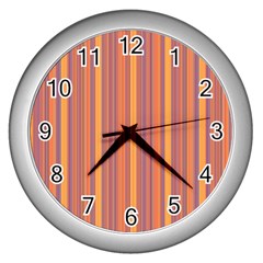 Lines Wall Clocks (silver) 