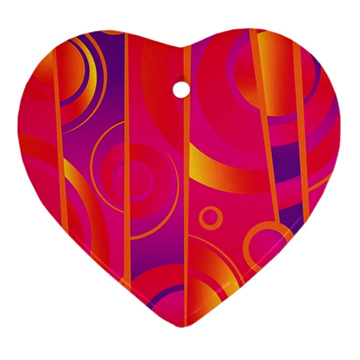 Pattern Heart Ornament (Two Sides)