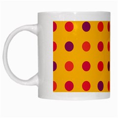 Polka Dots  White Mugs by Valentinaart