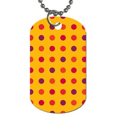 Polka Dots  Dog Tag (two Sides) by Valentinaart