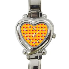 Polka Dots  Heart Italian Charm Watch